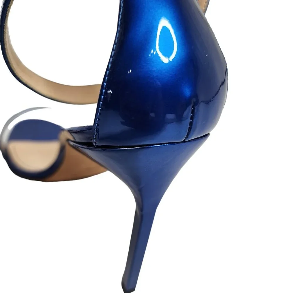 Manolo Blahnik Chaos Cobalt Blue Stiletto Sandals Women’s Size 40.5